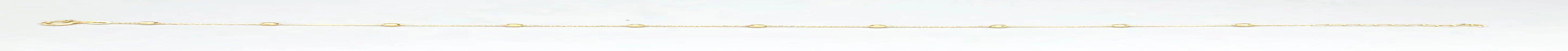 14K Yellow Gold Anklet with Small Beads, Italian Handmade