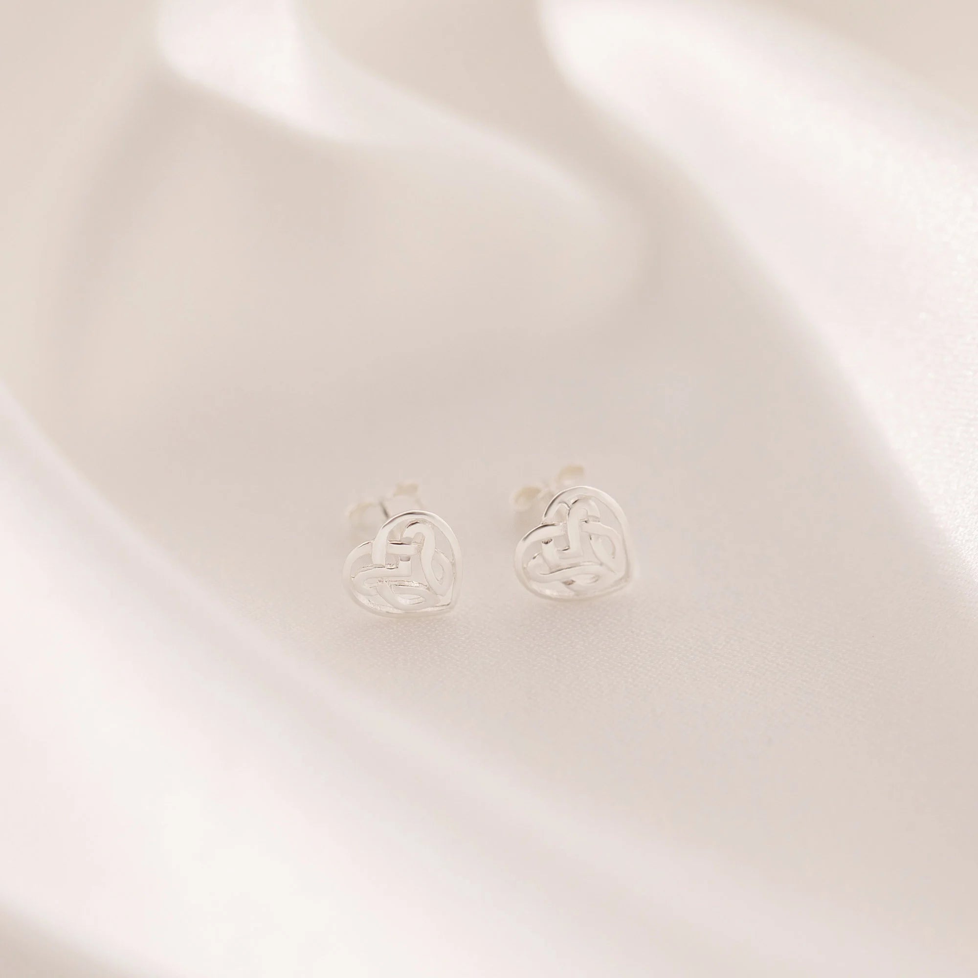 Sterling Silver Celtic Heart Earrings for Women | Enchanting Celtic Earrings | 8 Mm | Perfect Gift for Her & Symbol of Love | Gift Boxed