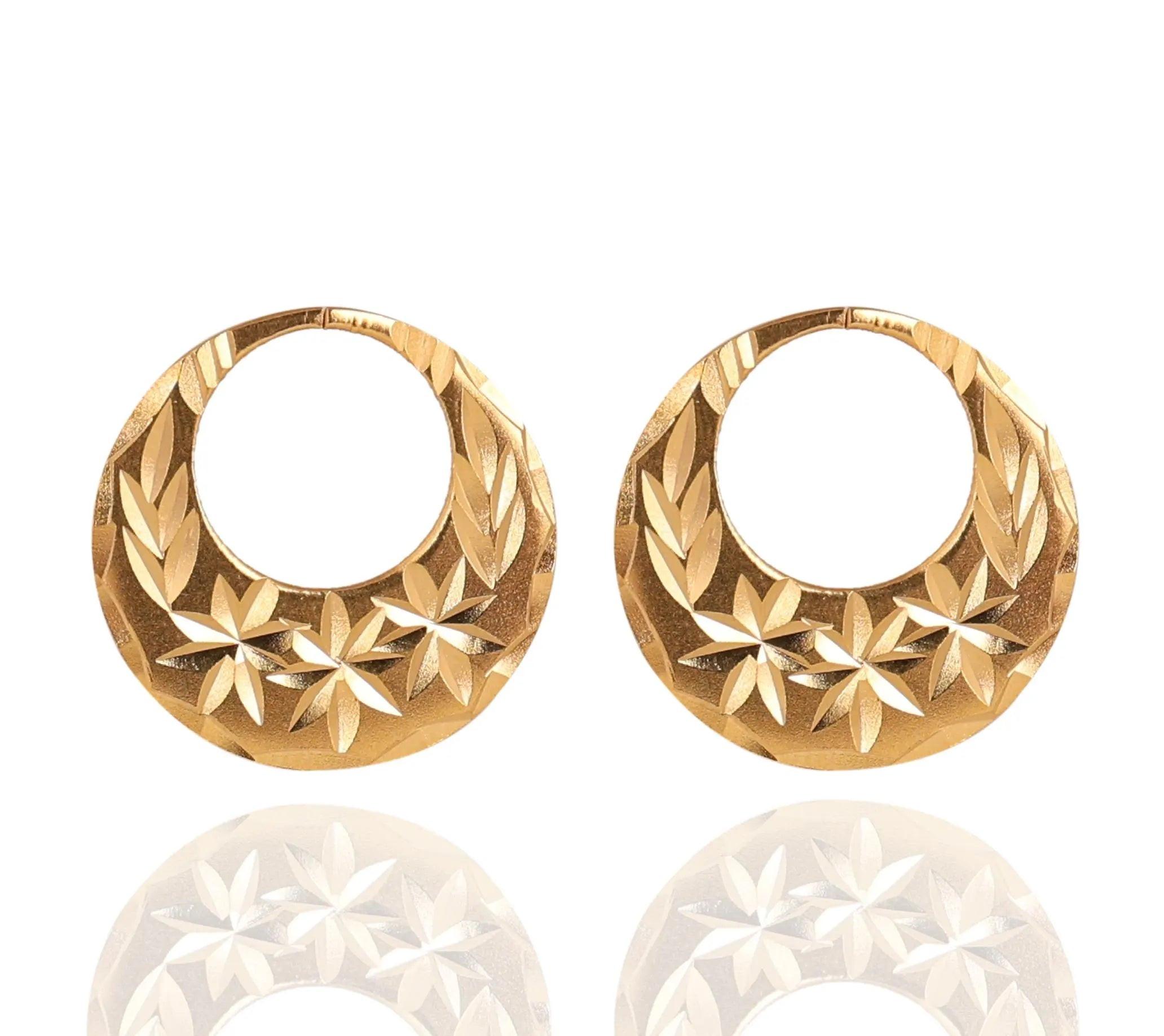 Exquisite 22K Gold Plated Punjabi Nattiyan Earrings - Perfect for Elegance and Tradition!.