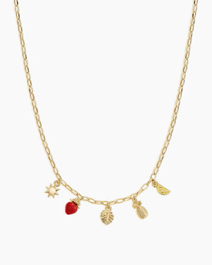 Summer Mini Charm Necklace NikNenz™ Premium Gold & Diamonds