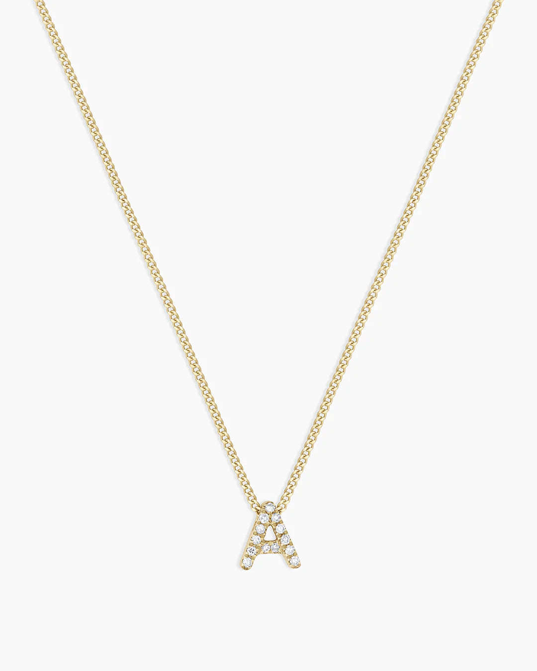 14K Diamond Alphabet Necklace