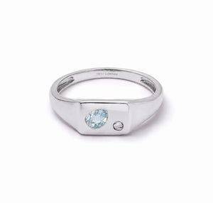 Estée Lalonde Birthstone Pinky Ring Sterling Silver