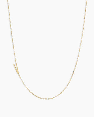14K Gold Alphabet Necklace NikNenz™ Premium Gold & Diamonds