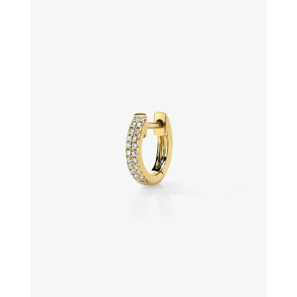 Delicate Double Row Huggie Earrings.