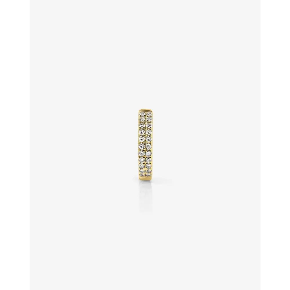Delicate Double Row Huggie Earrings.