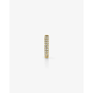 Delicate Double Row Huggie Earrings.