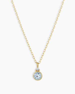 14K Gold Birthstone Necklace