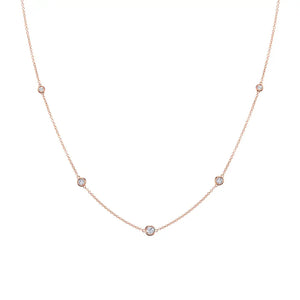 Diamond Bezel Strand Necklace