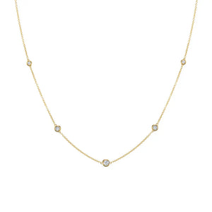 Diamond Bezel Strand Necklace