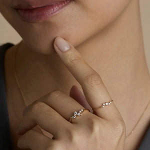 Diamond Cluster Ring in Solid Gold