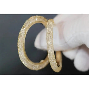 Diamond Hoop Earrings | Hoop Earrings | Womens Big Diamond Earrings | Silver Hoop Earrings with Diamonds | Womens Hoop Earrings | Earrings