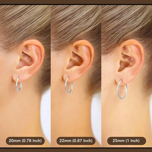 Discover Timeless Elegance with Our Handmade 10K Solid Gold Hoop Earrings - Available in White, Rose, and Yellow Gold.
