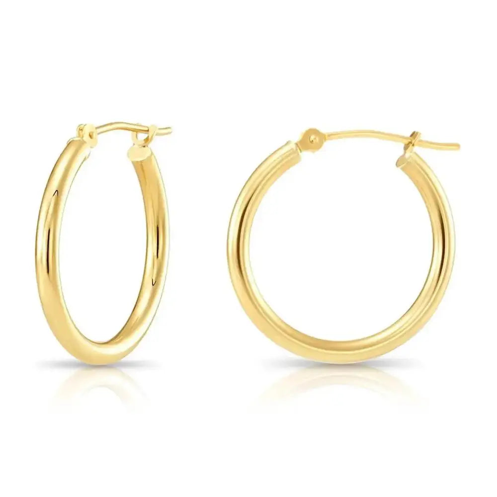 Discover Timeless Elegance with Our Handmade 10K Solid Gold Hoop Earrings - Available in White, Rose, and Yellow Gold.