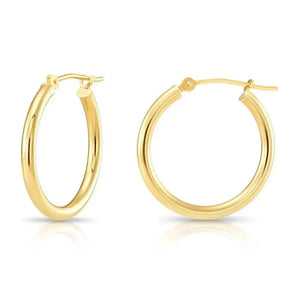 Discover Timeless Elegance with Our Handmade 10K Solid Gold Hoop Earrings - Available in White, Rose, and Yellow Gold.