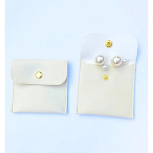 Double Faux Pearl Earrings, Bridal Wedding Jewelry