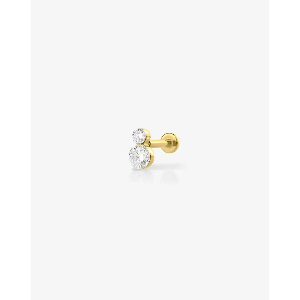 Duo Lab Diamond Flatback Studs - Sparkle with Elegance.