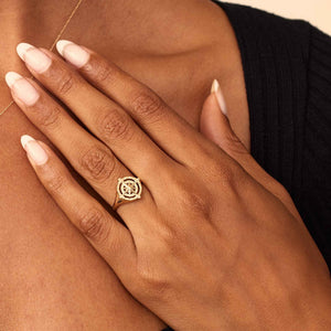 Beautiful Compass Rose Ring - Navigate Life with Style!.