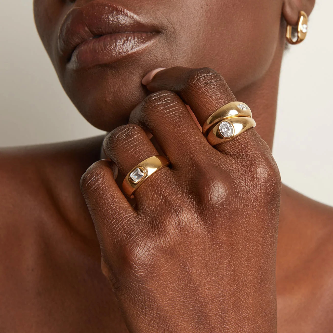 Chunky Lab Grown Diamond Emerald Ring NikNenz™ Premium Gold & Diamonds