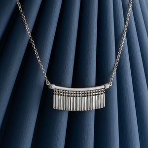 SILVER TASSEL CHARM NECKLACE