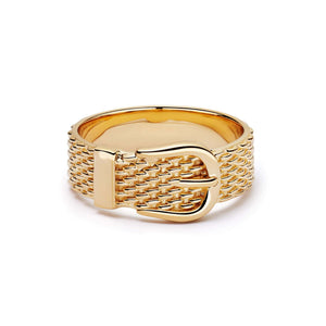 Shrimps Belt Ring 18Ct Gold Plate