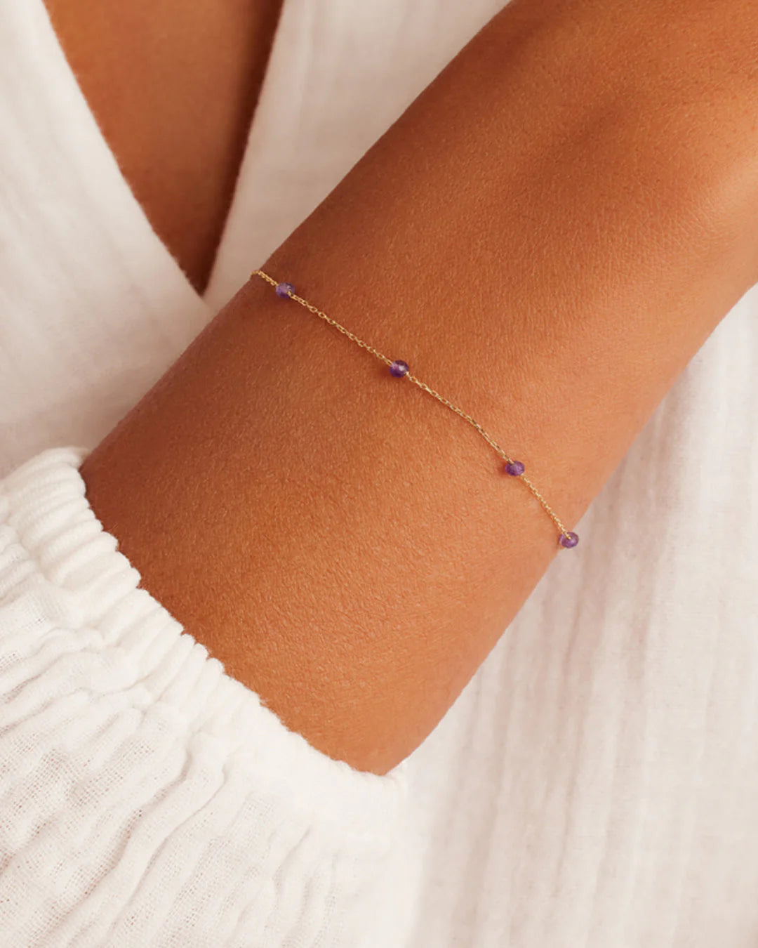 14K Gold Newport Birthstone Bracelet