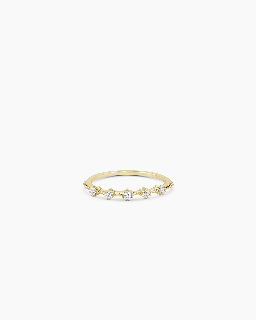 14K Gold Cluster White Topaz Ring