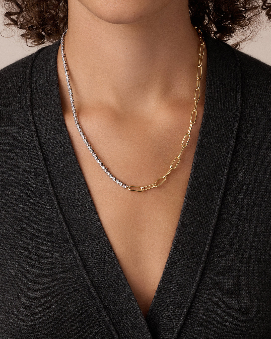 Florence Tennis Chain Necklace NikNenz™ Premium Gold & Diamonds
