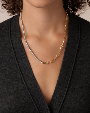 Florence Tennis Chain Necklace NikNenz™ Premium Gold & Diamonds