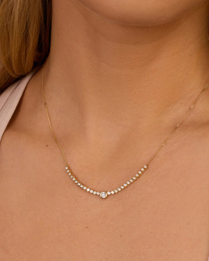 14K Lab Grown Diamond Circle Row Necklace