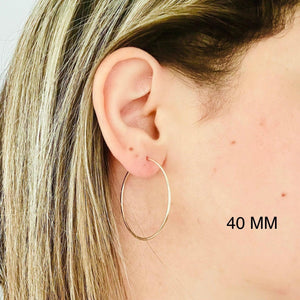 Radiant 14K Gold Filled Minimalist Endless Hoop Earrings - Timeless Versatility!.