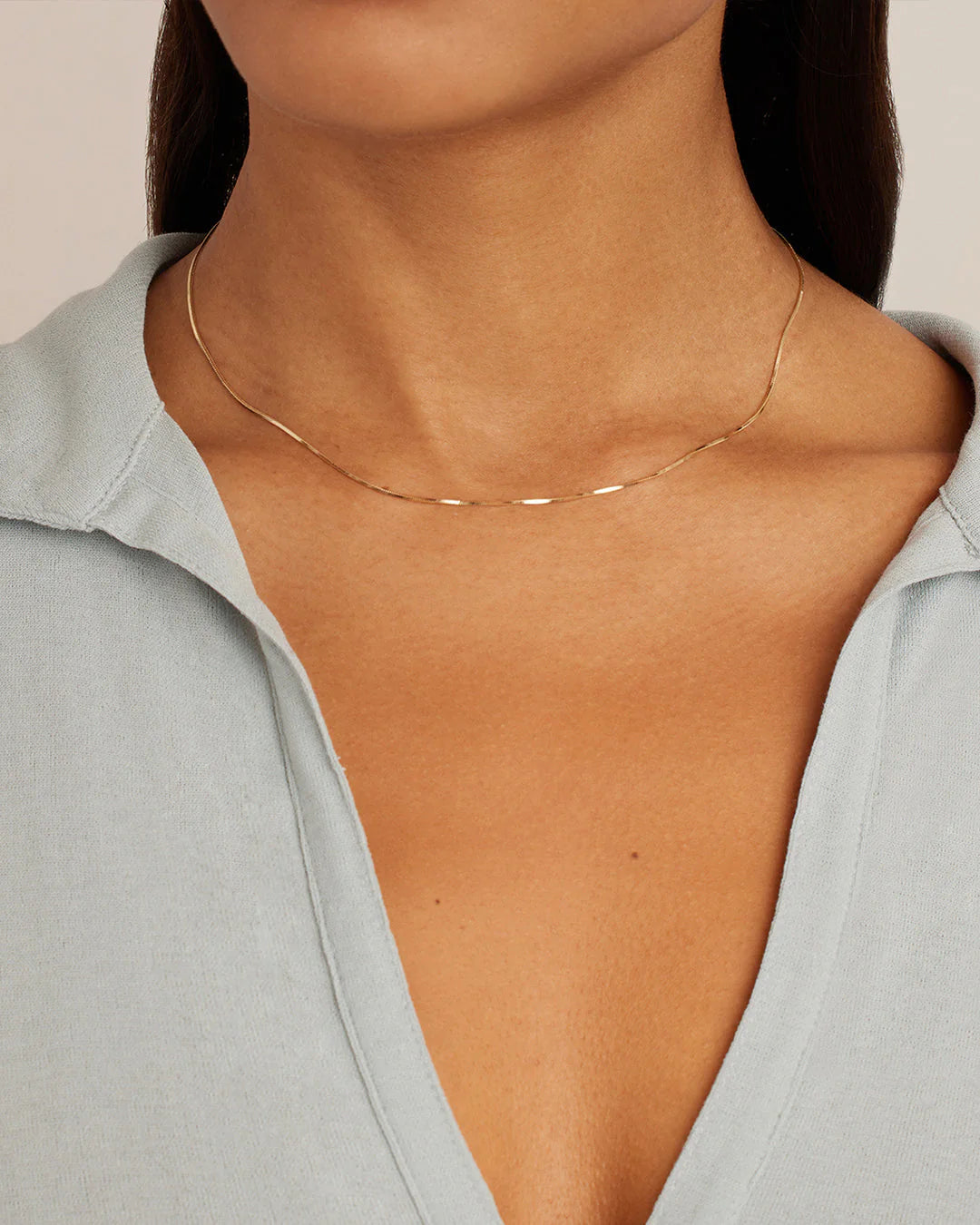 14K Gold Micro Mini Venice Necklace