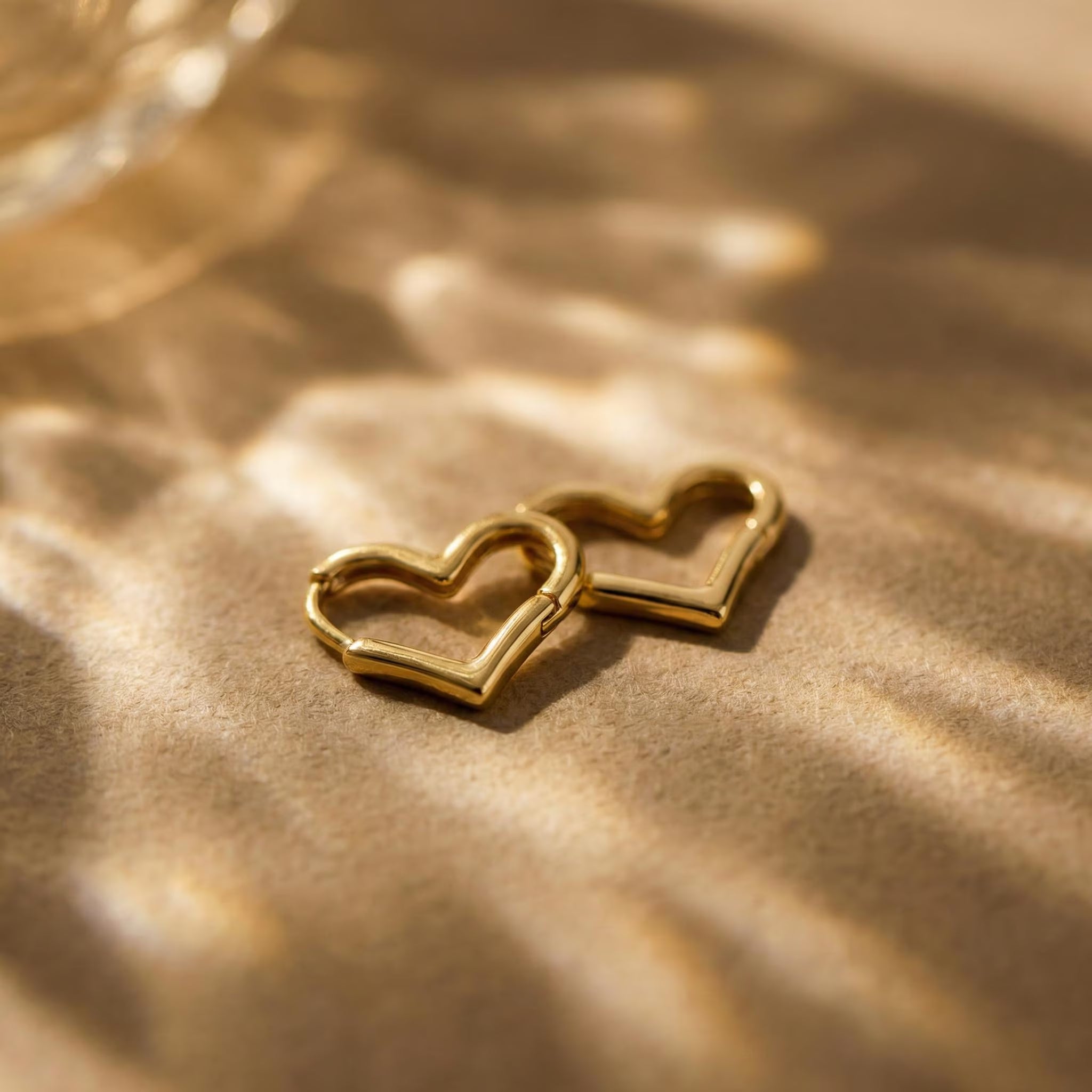 Gold Heart Huggie Earrings - Gold Heart Hoop Earrings - 18K Gold Vermeil -Minimalist Valentine Jewelry - Demi-Fine Mother'S Day Gift