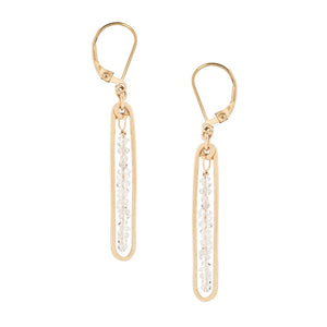 Elegant Herkimer Diamond Drop Earrings: Handmade Gold Gemstone Jewelry for Modern Brides