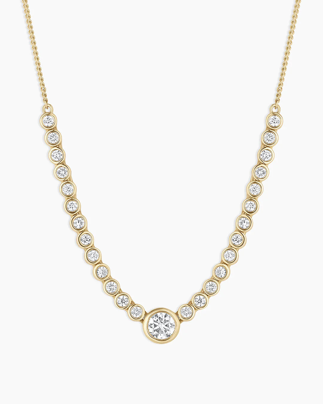 14K Lab Grown Diamond Circle Row Necklace