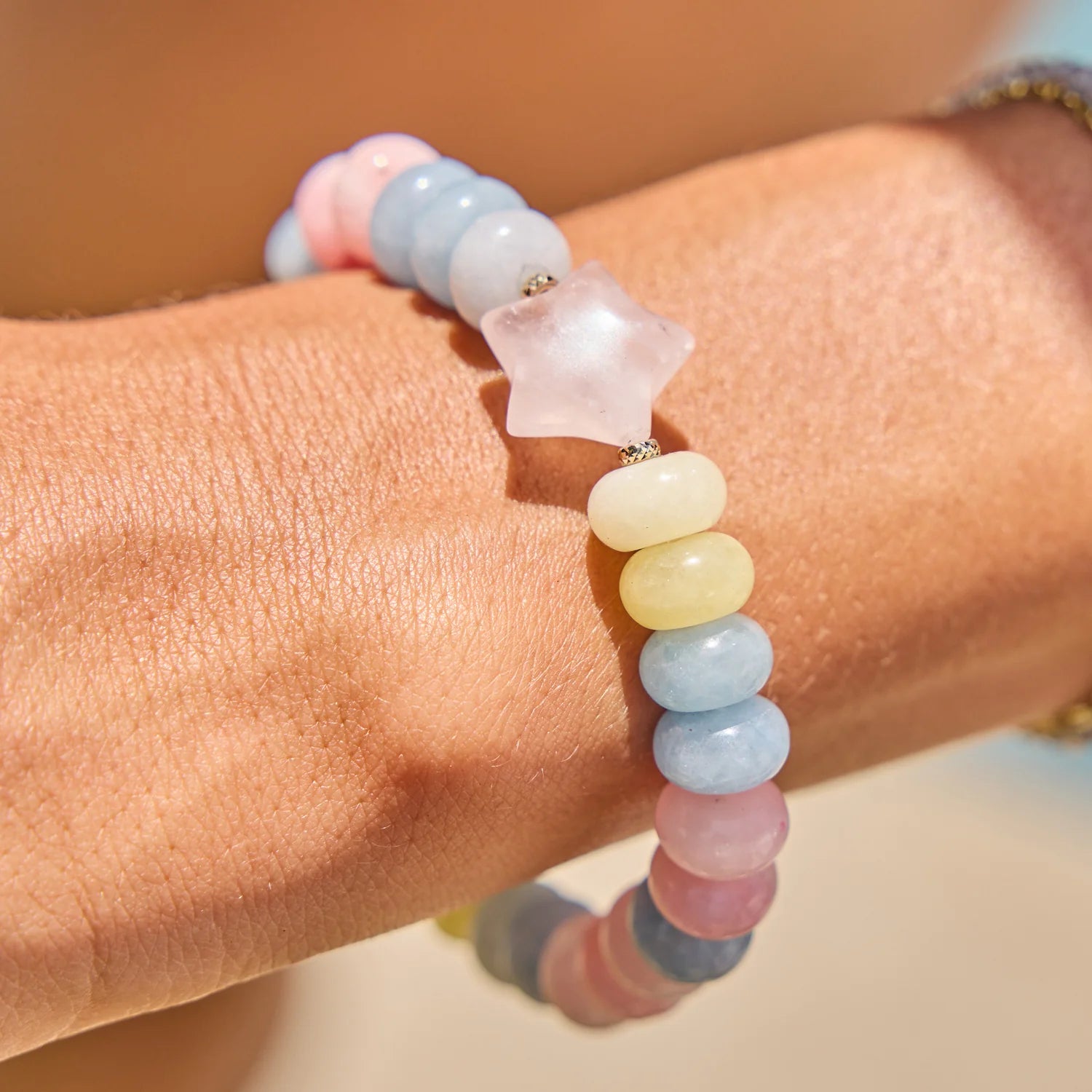 Candy Bead Star Stretch Bracelet