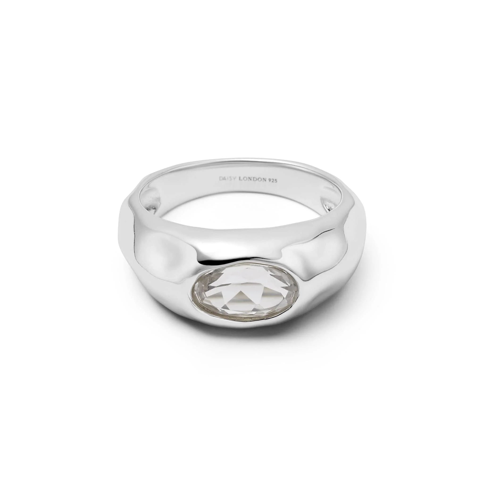 Estée Lalonde Chunky Sapphire Ring Sterling Silver