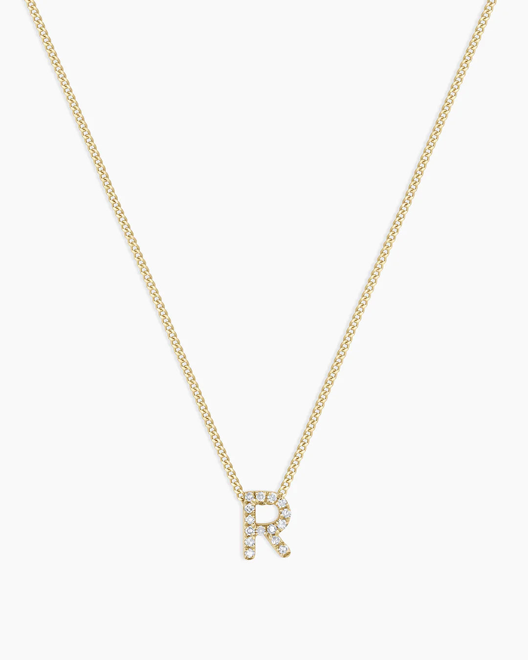 14K Diamond Alphabet Necklace