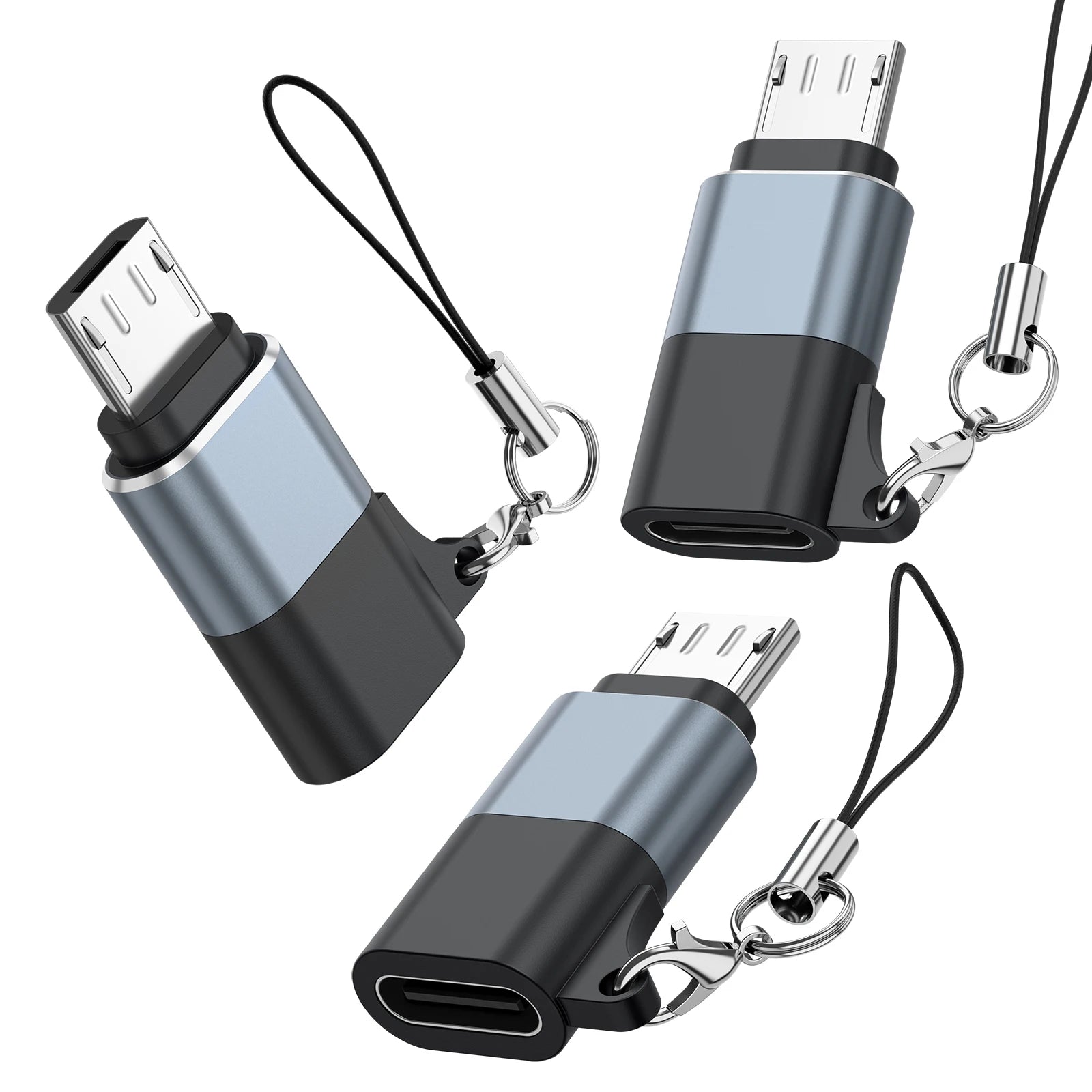 1-3 Pieces Female Type-C to Micro USB Male Connector Adapter for Xiaomi Redmi Huawei Type-C Micro USB Charger Adapter Converter