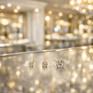 14K Yellow Gold Stud - 2Mm,3Mm,4Mm Tiny Cz Stud Earring - Minimalist Stud Earrings - 14K Gold Earring