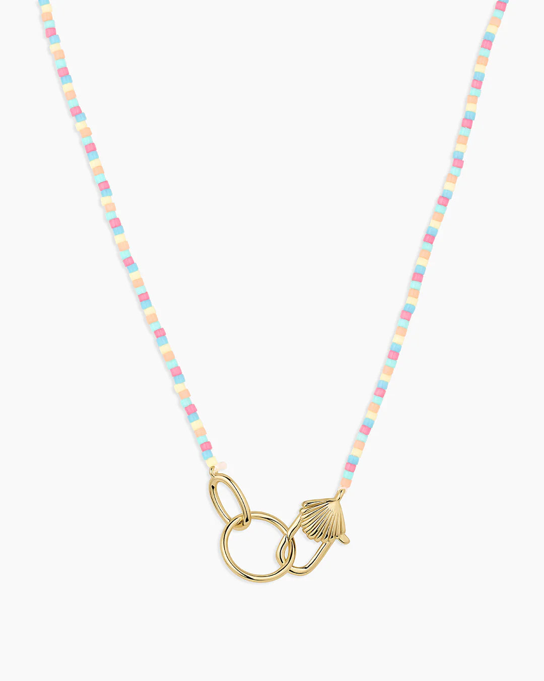 Scallop Padlock Beach Necklace NikNenz™ Premium Gold & Diamonds