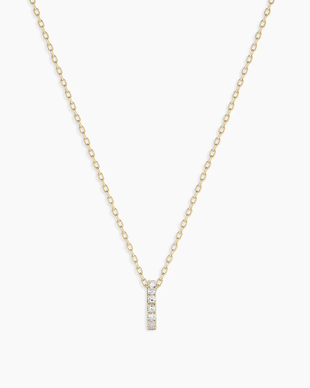 Diamond Pavé Halo Charm Necklace