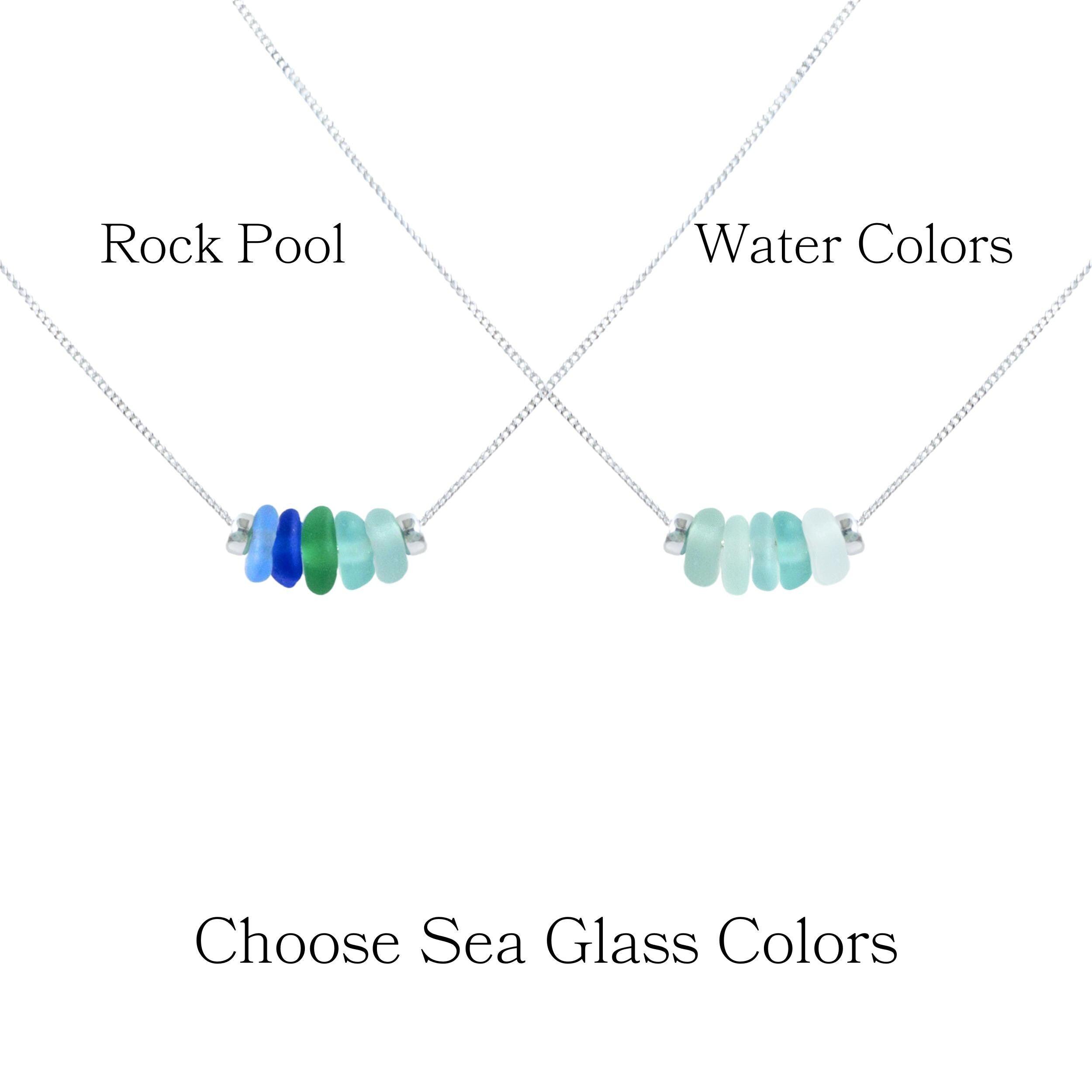 Dainty Aqua Sea Glass Bracelet in Sterling Silver - Perfect Beach-Inspired Jewelry Gift.