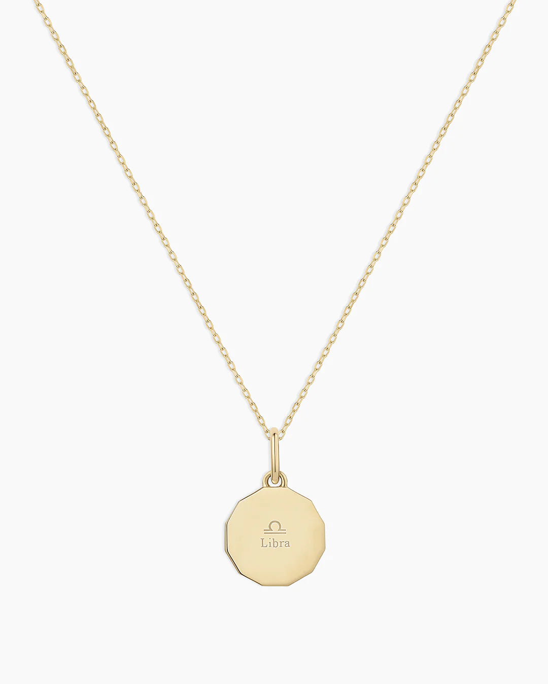 Diamond Zodiac Coin Charm Necklace