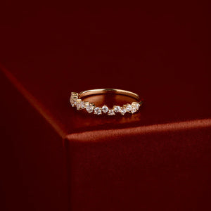 Crystal Scatter Band Ring in Gold