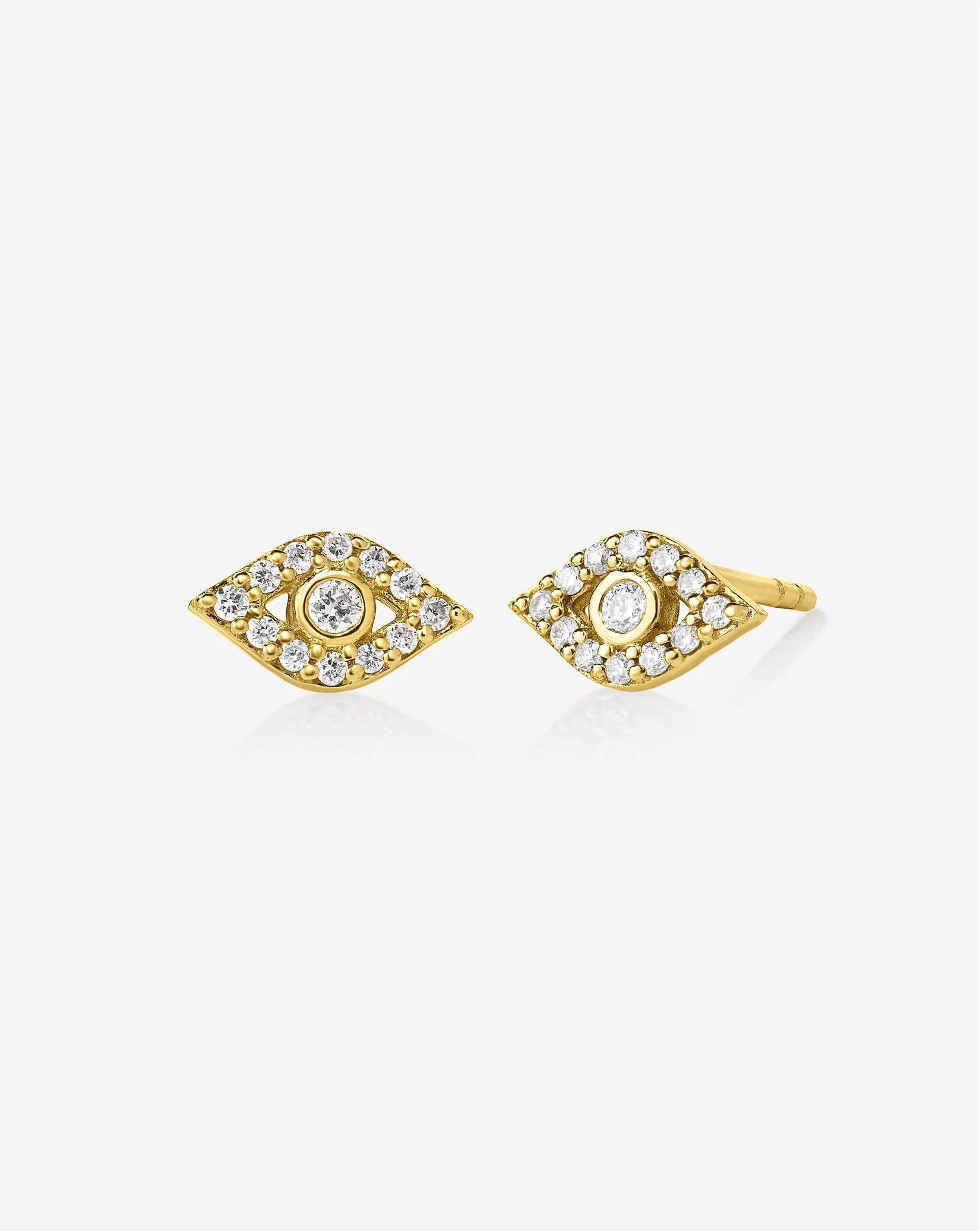 Pavé Diamond Evil Eye Studs.