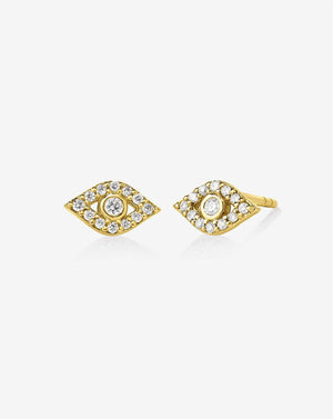 Pavé Diamond Evil Eye Studs.