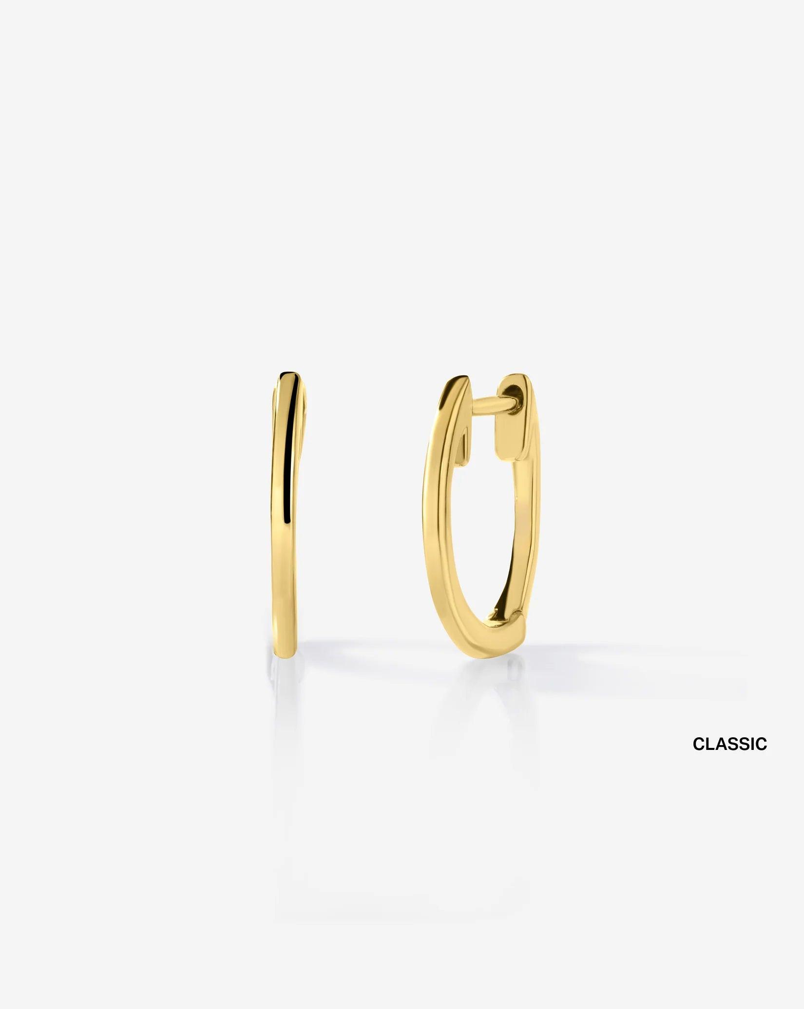 Elegant Classic Gold Huggie Earrings for Timeless Style.
