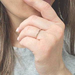 14K Solid Gold 1.2Mm Simple Wedding Band: Yellow Gold or White Gold