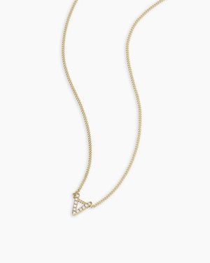 14K Diamond Alphabet Necklace
