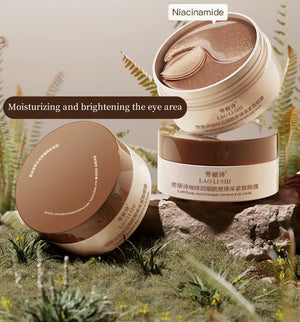 A Box of 60 Caffeine Nicotinamide Radiant Firming Eye Masks, Rich in Ingredients Beneficial for the Body, Can Be Used on the Entire Face, Releasing Eye Strain at Any Time, Moisturizing, Firming, Alcohol-Free, Suitable for All Skin Types, Unisex